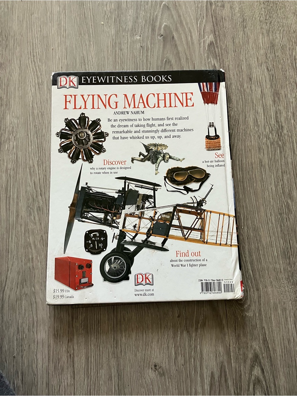 3/$15 DK Eyewitness Books "Flying Machine" - White & Red Hardcover - Picture 2 of 2